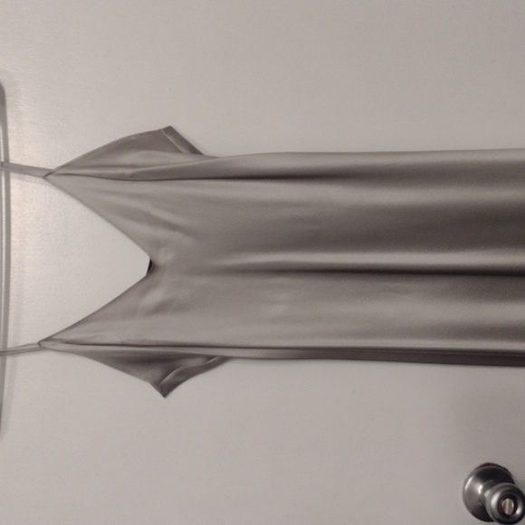 NEW NWOT Nili Lotan 100% Silk Short Cami Dress Pale Silver Silk Size Medium - Picture 3 of 16